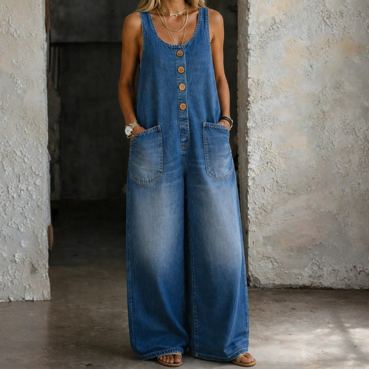 Brigitte | Salopette en coton vintage lavée