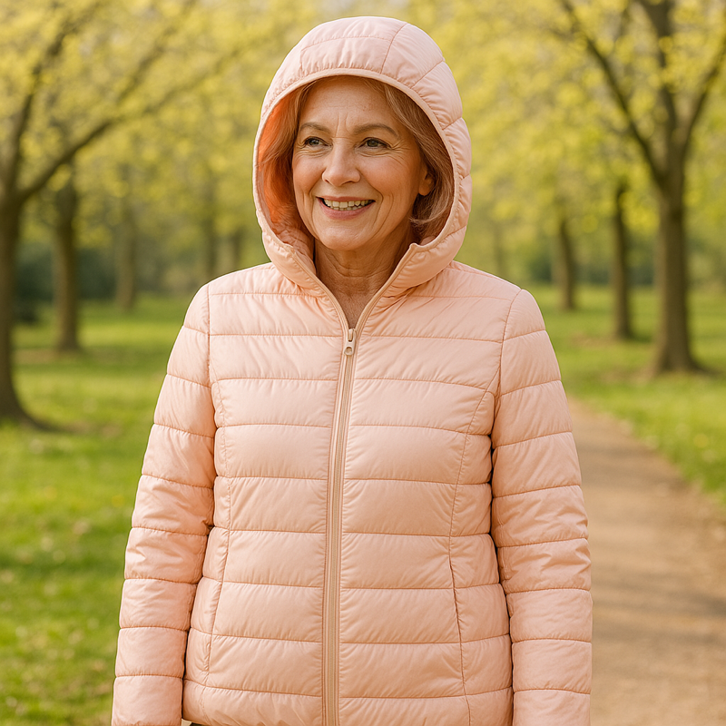 Aamu | Veste mi-saison rose pâle