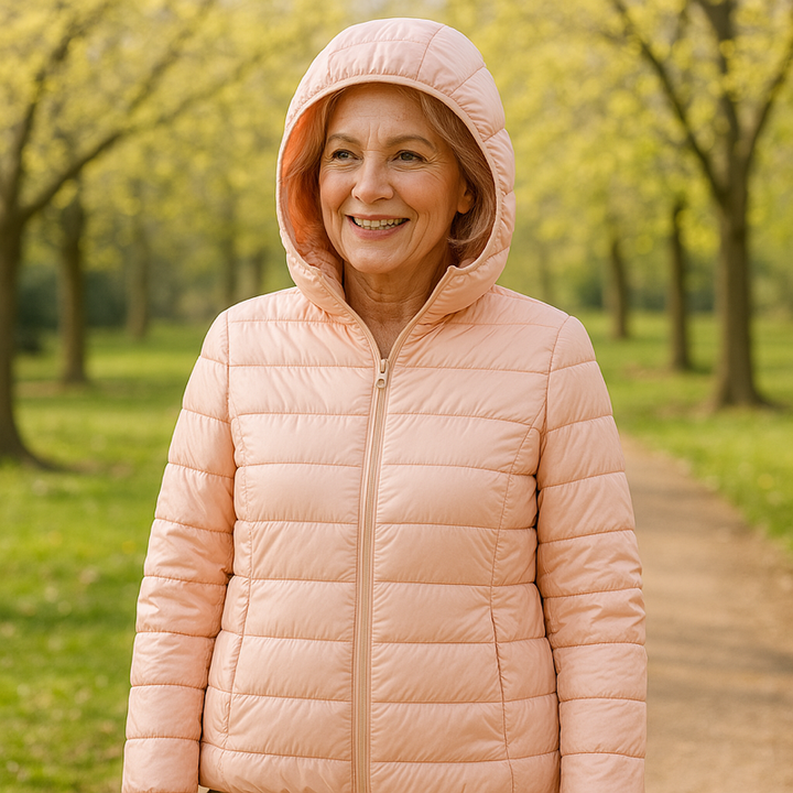 Aamu | Veste mi-saison rose pâle