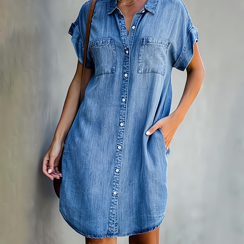 Coralie | Robe chemise avec boutons