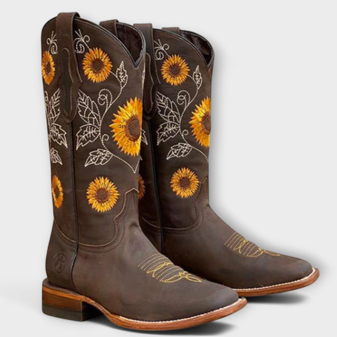 ZYRELLE | Bottes cowboy western en suédine