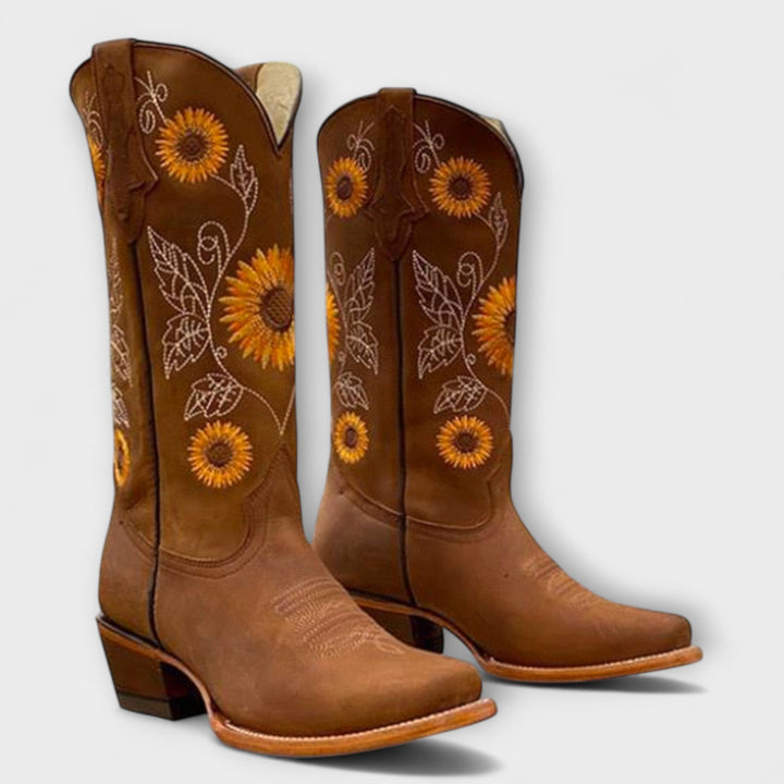 ZYRELLE | Bottes cowboy western en suédine