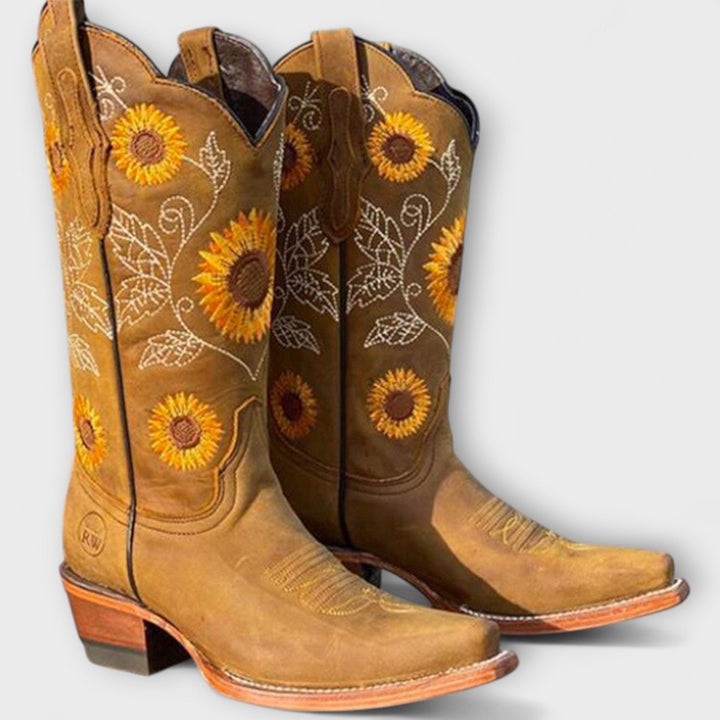 ZYRELLE | Bottes cowboy western en suédine