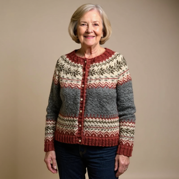 TASHA | CARDIGAN ISLANDAIS VINTAGE