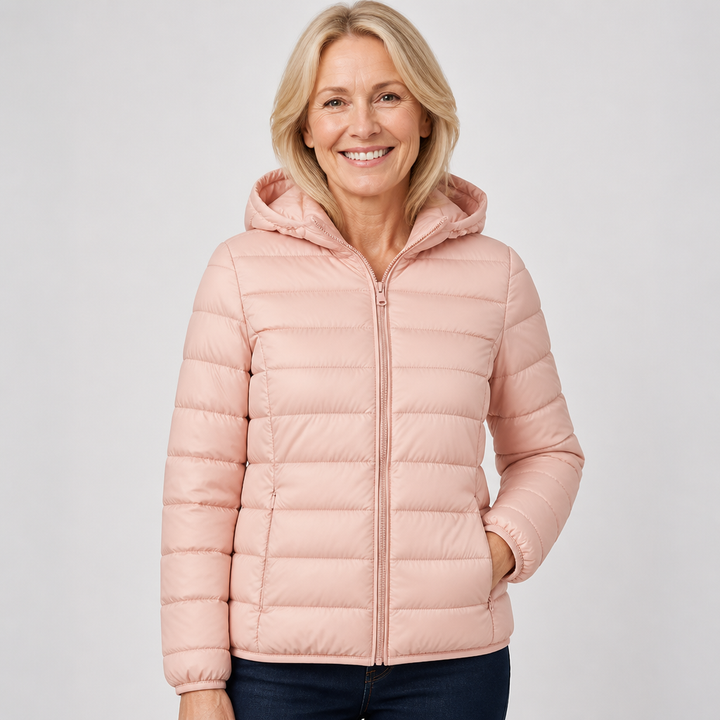 Aamu | Veste mi-saison rose pâle