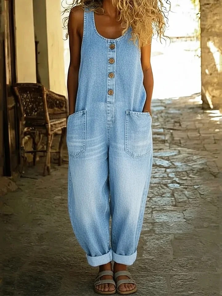 Chloé | Combinaison en denim lavé vintage